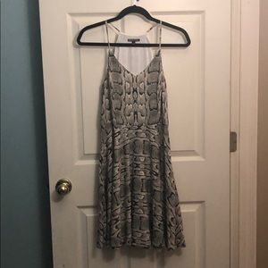 Express snake skin print dress